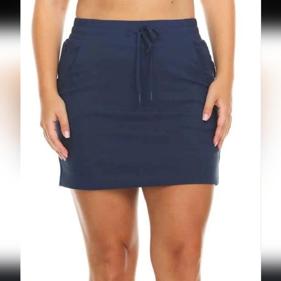 NWT Pacific Trail Blue Skort Women's Small Stretch Skirt With Shorts - Picture 11 of 11